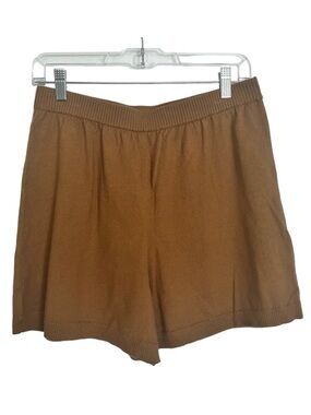 j Crew Tan Brown High Waisted Cotton Cashmere Sweater Knit Short Small